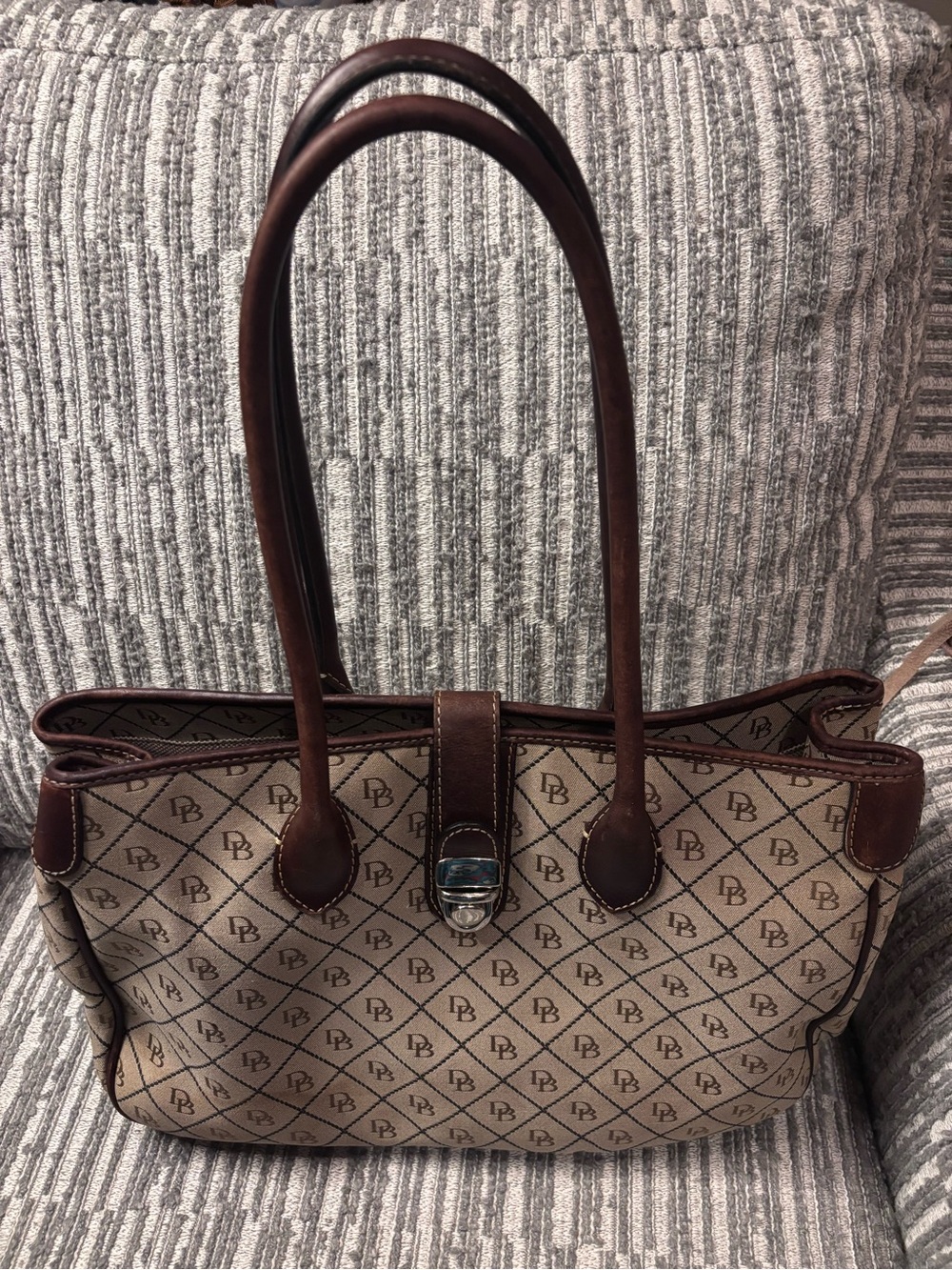 Dooney and Bourke Brown Monogram Tote Bag